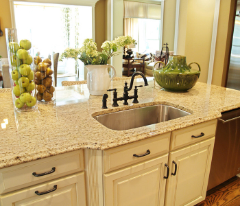 granite kitchen sink island