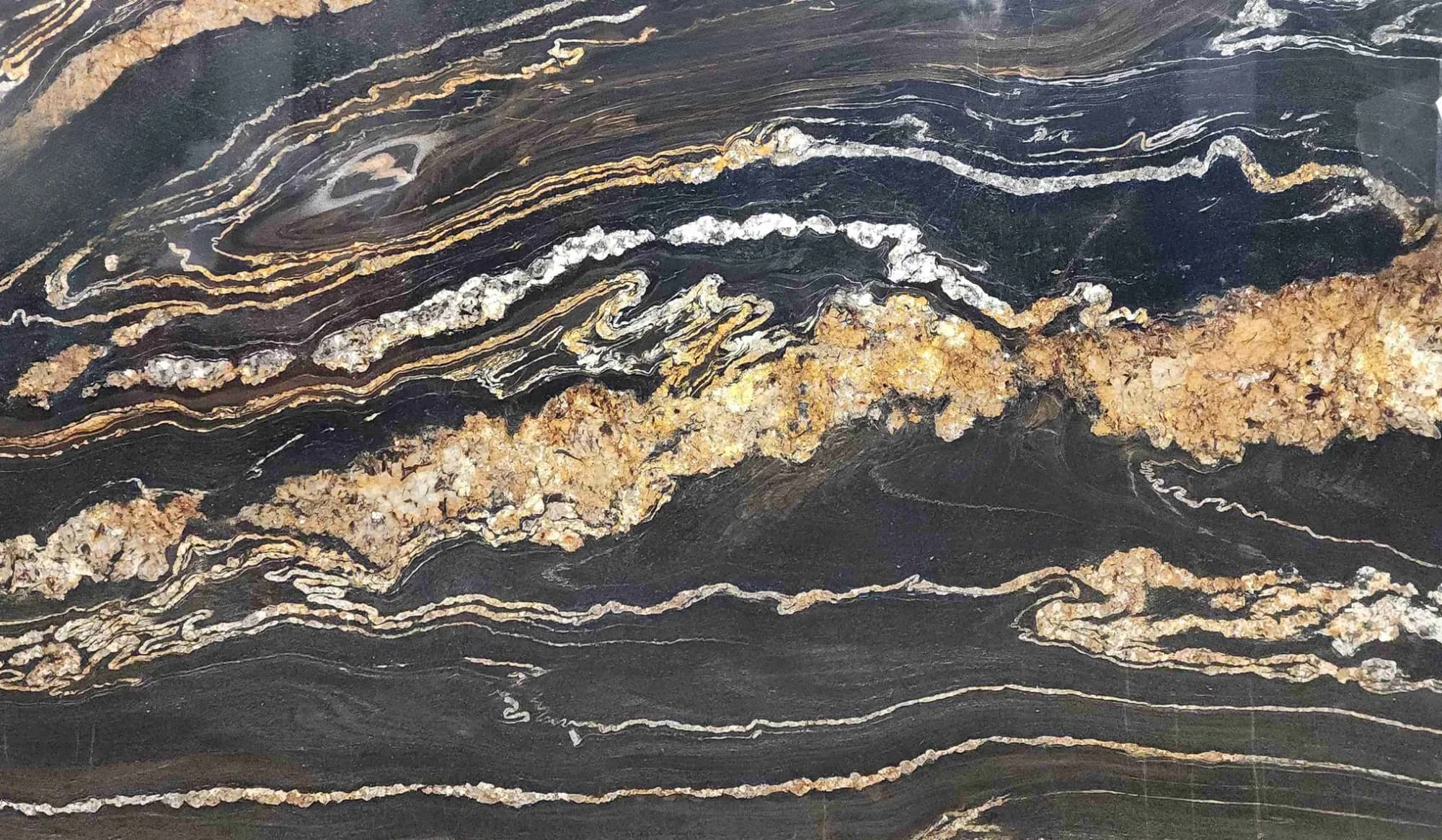 Black Taurus, granite slab in the Dallas showroom